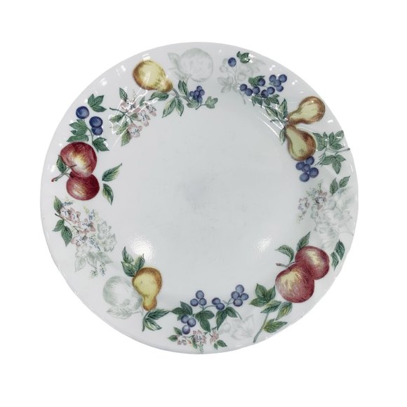 Corelle Set of 4 Chutney Salad Dessert Bread Plates Swirl Fruit Border 7.25" - Picture 8 of 12